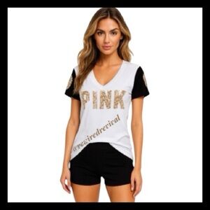 Victoria’s Secret Pink Bling Short Sleeve T Shirt Size XS